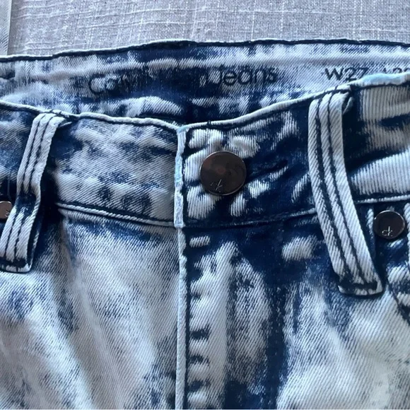Vintage Calvin Klein Ultra Skinny Acid Wash Jeans - Picture 5 of 9